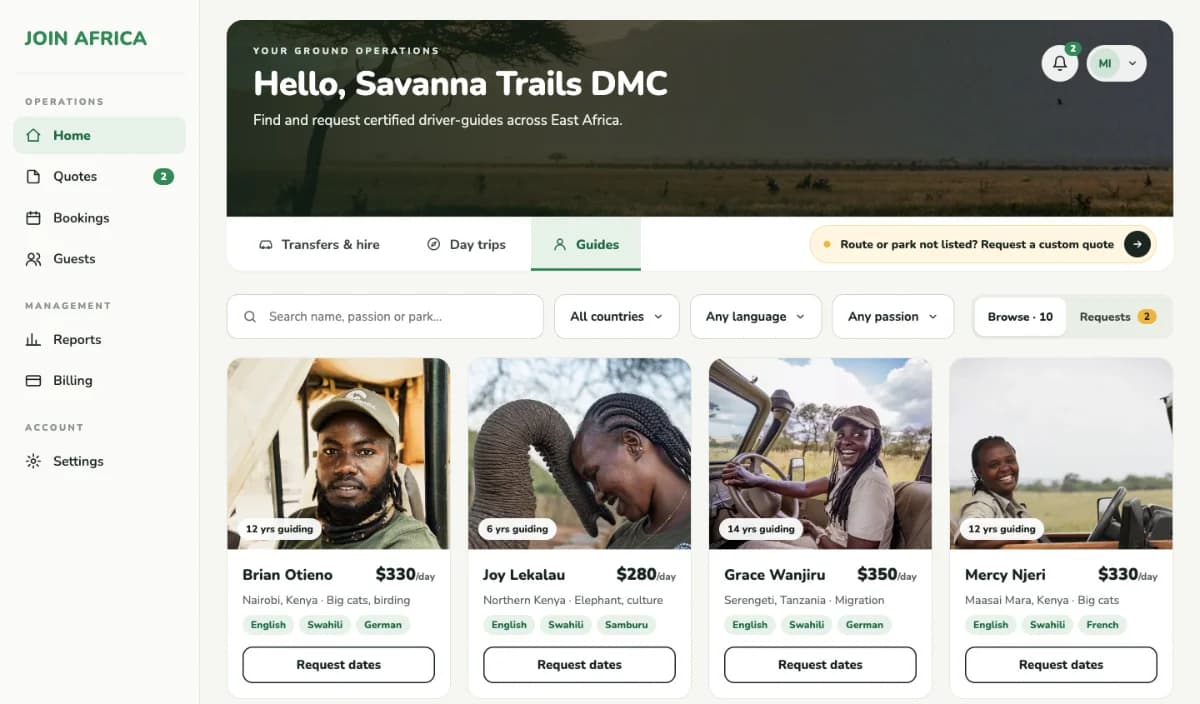 Join Africa buyer portal: guides