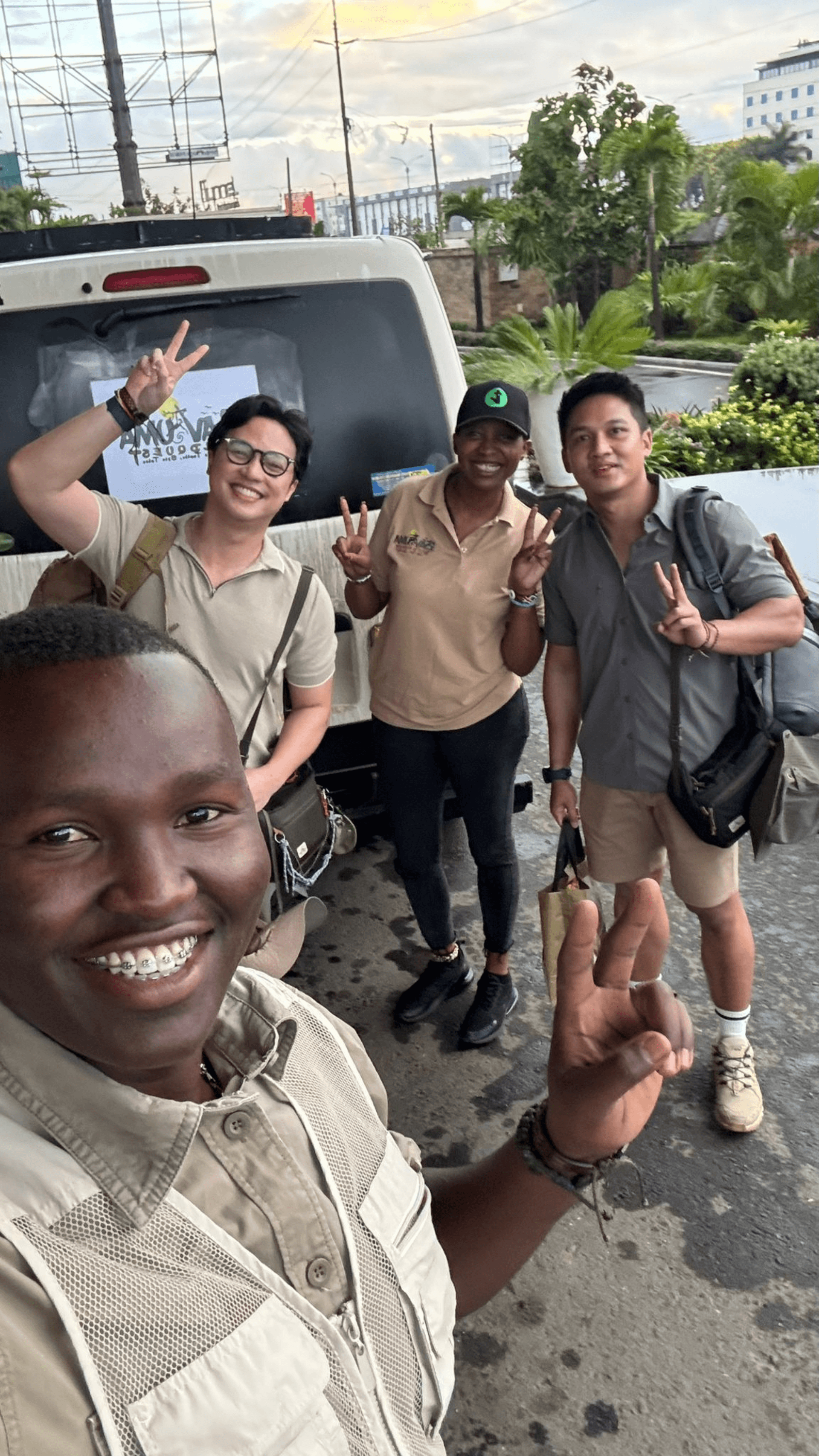 Big smiles all around! 😊 Today we welcomed Gian and Yonian who have already taken in those breathtaking views of Mt. Kilimanjaro.
A massive shoutout to Francis for his well-deserved recognition today! His consistency and passion make every safari unforgettable.
This is what the safari life is all about! – by Susan Makau
